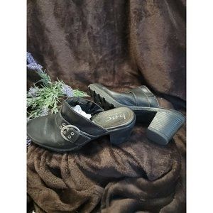 BOC CUTE Born Women's Black Leather Clog 9/40